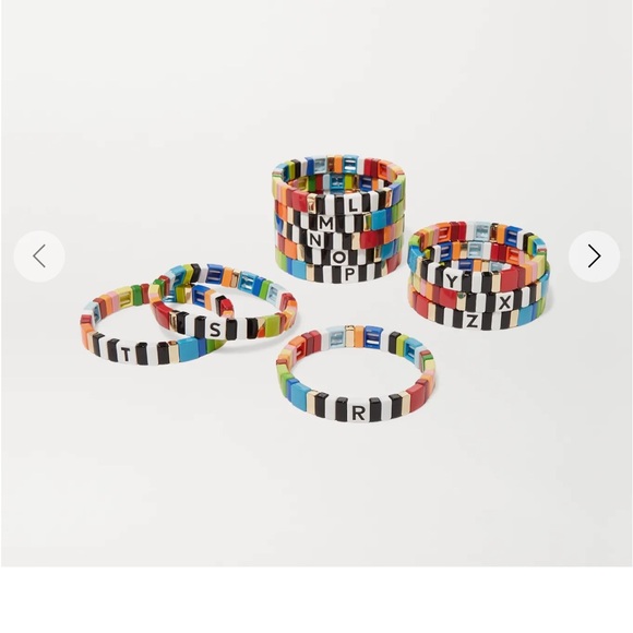 Roxanne Assoulin Letter A Colorful Alphabet Beaded Bracelet - Picture 2 of 5